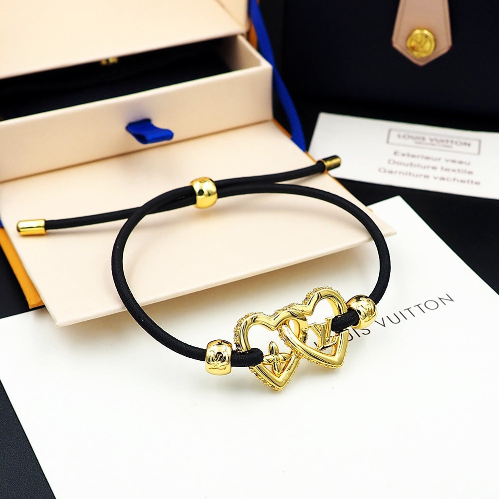 18K Louis Vuitton My Love Black Bracelet