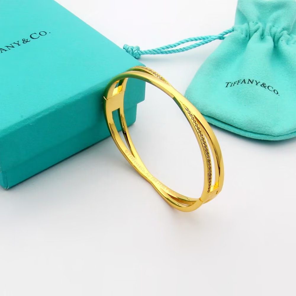 18K Tiffany Atlas x Narrow Hinged Bangle Bracelet