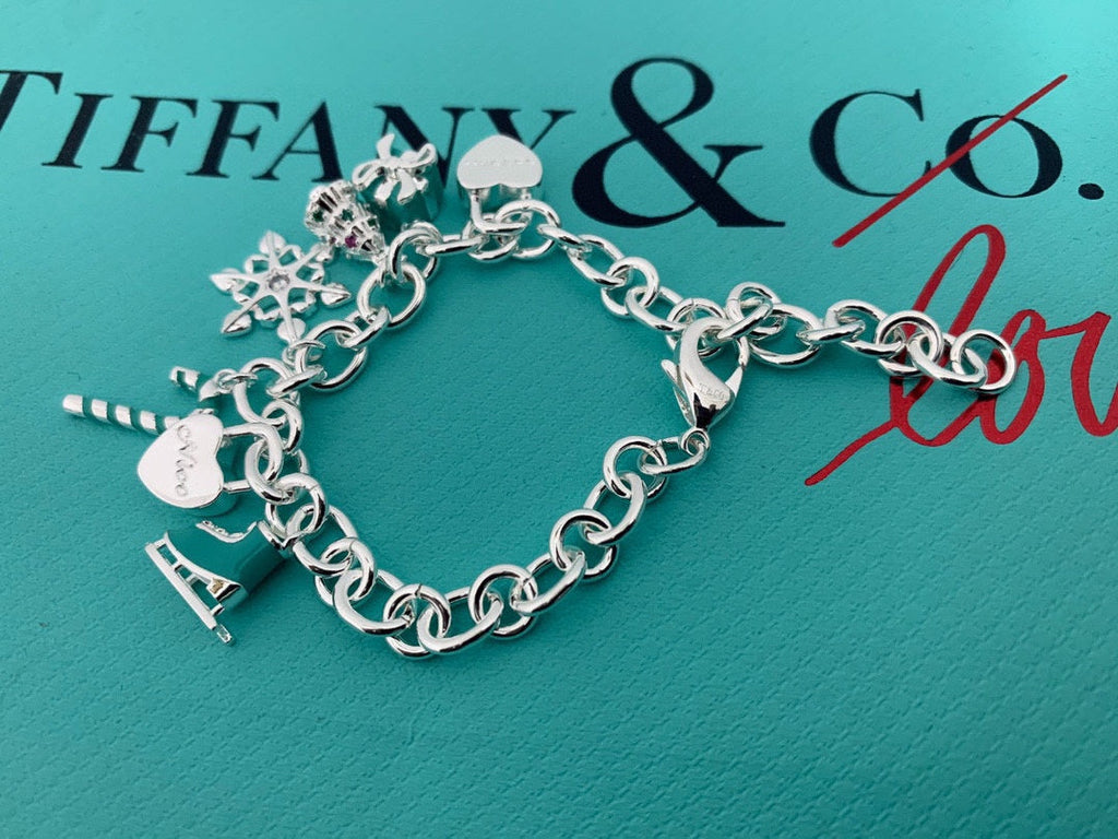 18K Tiffany Christmas Tag Bracelet