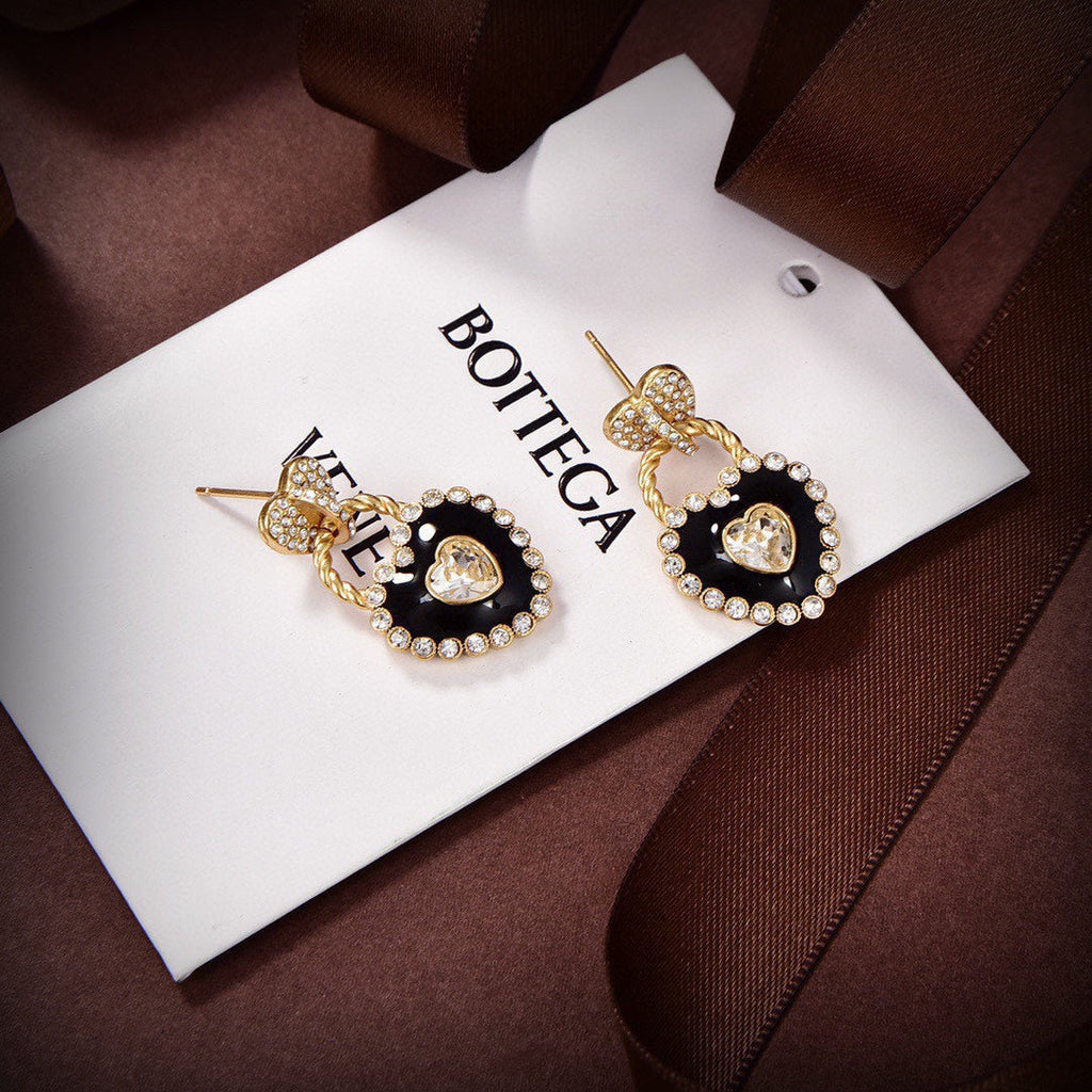 18K BVLGARI Heart Diamonds Earrings