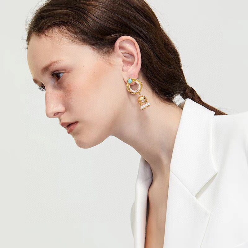 18K BVLGARI Circle Diamonds Earrings