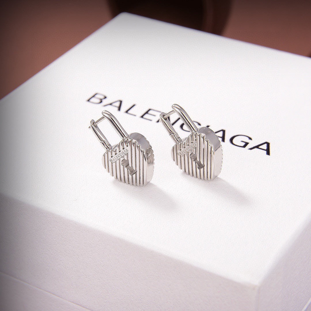 18K Balenciaga Hear Lock Earrings