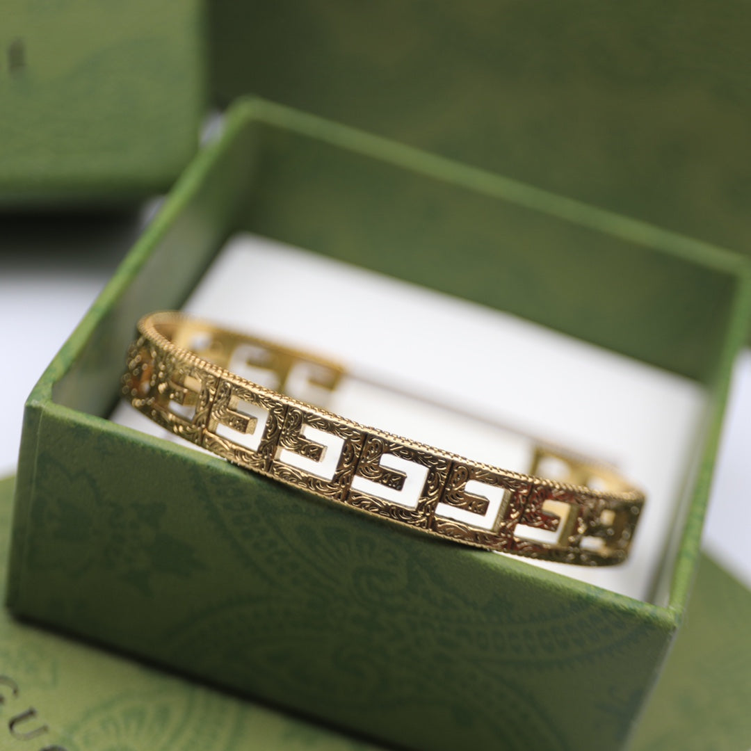 18K Double Gucci Cube Bracelet