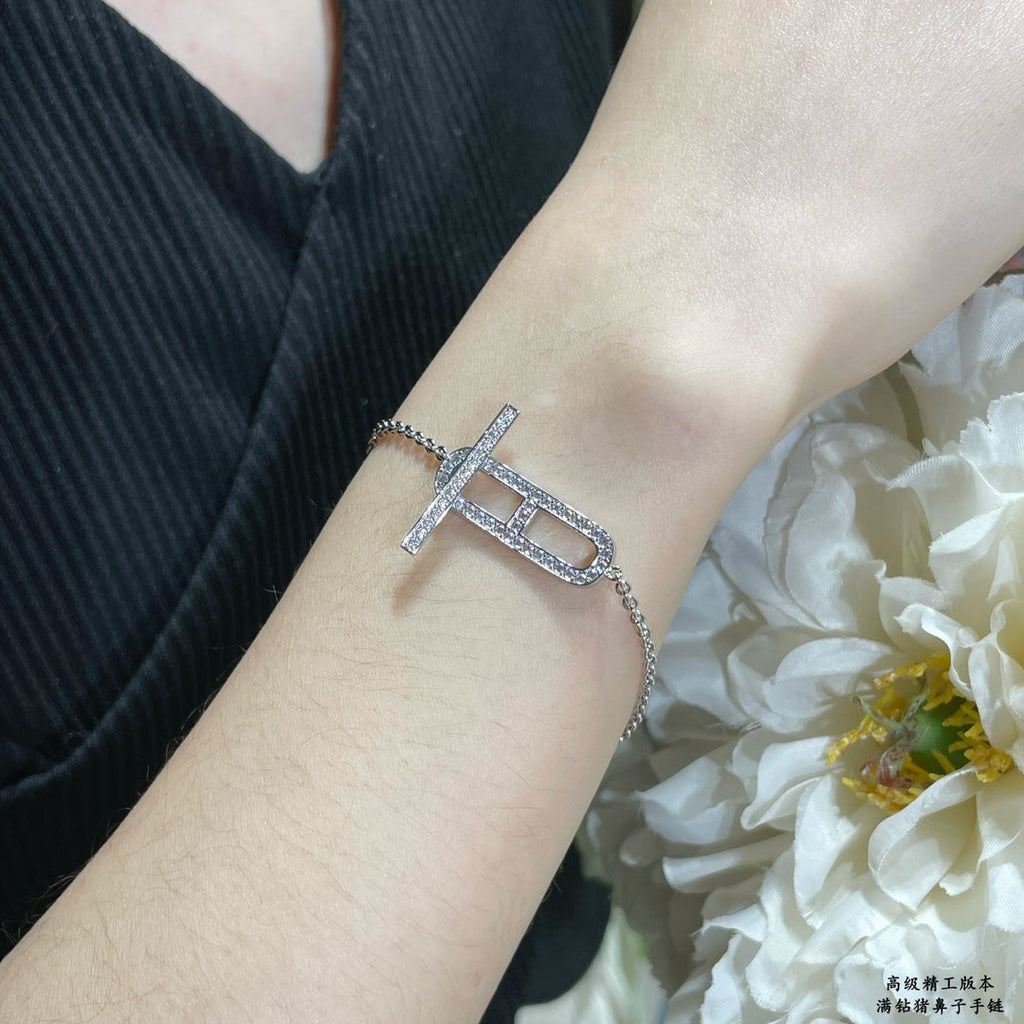 18K Ever Chaine D'ancre Hermes Bracelet