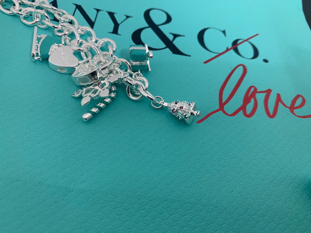18K Tiffany Christmas Tag Bracelet